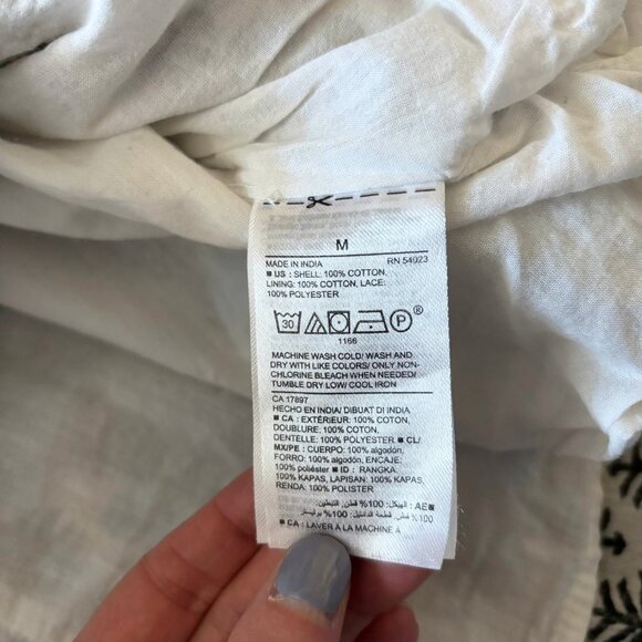 Old Navy Halter Dress with Leaf Pattern and Shoulder Ties with Tassels Size M - Picture 5 of 13